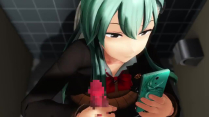 MMD Hentai girl handjob in the toilet – Unknown