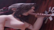 Final Fantasy Aerith blowjob gloryhole with Happy Ending