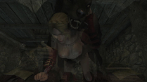 Nord lady have fun with her werewolf pet