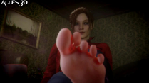Claire Redfield Foot tease