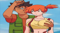 Brock grabbing Misty’s boobs (Pkmn)
