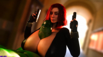 Black Widow Carrying Two Big Guns [Drakepowers]