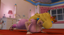 Princese Peach doing push-ups (Nintendo)